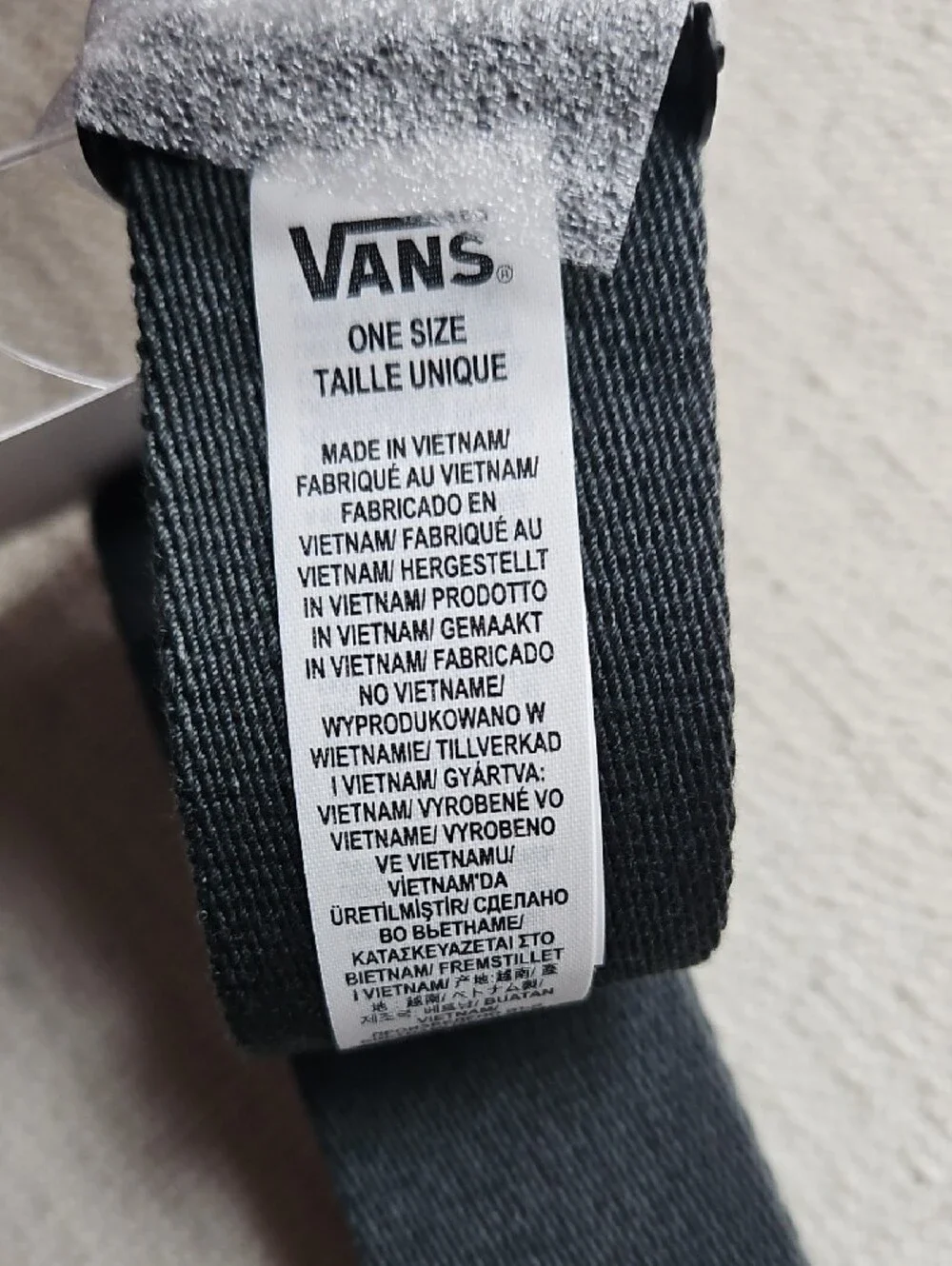 Vans Black & Gray Checkerboard Belt